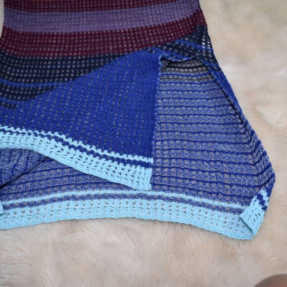 Free People Gossamer Striped Knit Halter Size XS Multi-Color Sheer Tunic Top - Picture 6 of 12